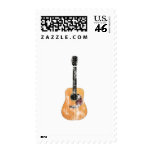 Acoustic Guitar vertical distressed Stamps
