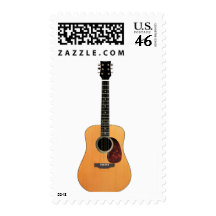 Acoustic Guitar vertical Stamp