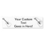 Acoustic Guitar White Outline Guitar Graphic Bumper Sticker