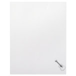 Acoustic Guitar White Outline Guitar Graphic Custom Letterhead