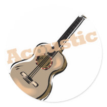 acoustic guitar with text stickers by geekme acoustic guitar with text stickers