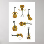Acoustic Guitars Print