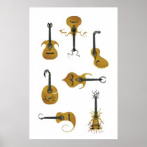 Acoustic Guitars Print