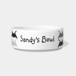 Acrobat Cats Black and Gray, Personalized Pet Dish