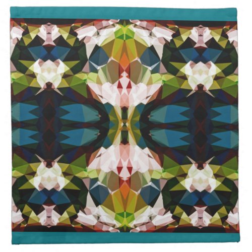 Across The Bridge Geometric Pattern Cloth Napkins