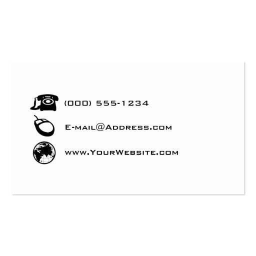 Across The Miles Business Cards (back side)