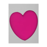 Acrylic heart shape miniature postcard