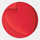 Acrylic heart shape miniature round sticker