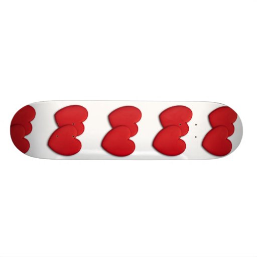 Acrylic heart shape miniature skate board decks