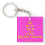 [Crown] keep calm and love rizzle kicks [Love heart]  Acrylic Keychains
