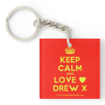 [Crown] keep calm and love [Love heart] drew x  Acrylic Keychains