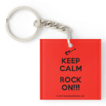 [Electric guitar] keep calm rock on!!!  Acrylic Keychains