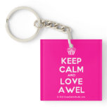 [Cupcake] keep calm and love awel  Acrylic Keychains