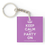 [Dancing crown] keep calm and party on  Acrylic Keychains