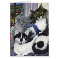 Acrylic Kitties Blank Card
