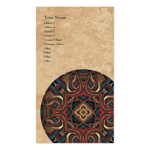 Acrylic Vision Mandala Vertical Business Card (front side)