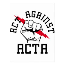Act against ACTA Postcards