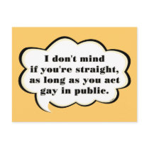 Act Gay in Public (reverse) Postcards