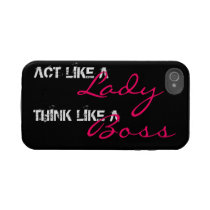Act Like a Lady Iphone 4 Tough Case