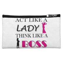 Act Like A Lady Think Like A Boss Cosmetic Bag