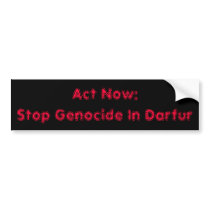 Act Now:Stop Genocide In Darfur bumper stickers by c4ster Act Now:Stop Genocide In Darfur bumper stickers