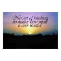 Act Of Kindness Poster posters by bwmedia Act Of Kindness Poster posters