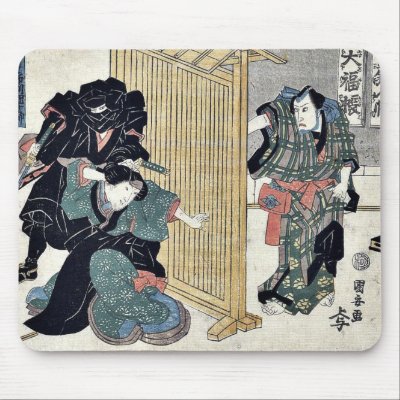 Act ten of the Chushingura by Utagawa, Kuniyasu Uk Mouse Pad by hokusai_art