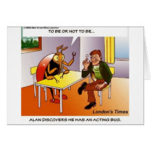 Acting Bug Funny Cartoon Tees Gifts & Collectibles Card