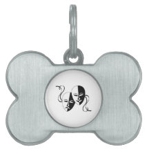Acting Faces Pet Name Tag