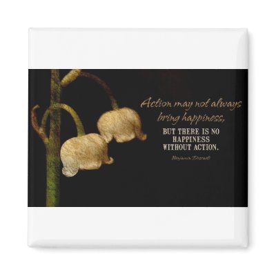 Action Bring Happiness Inspirational Magnet by LifeArtHouse