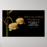 Action Brings Happiness Motivational Poster Print