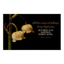 Action Brings Happiness Motivational Poster Print