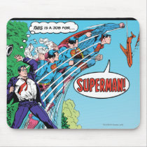 superman, super man, action comics, man of steel, super hero, comic book, dc comic, classic comic book, adventures of superman, lois lane, super girl, superman story, Mouse pad with custom graphic design