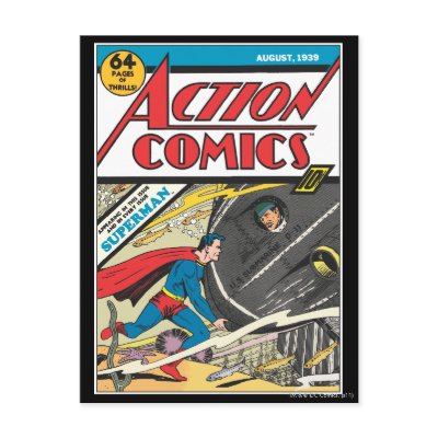 Action Comics - August 1939 postcards