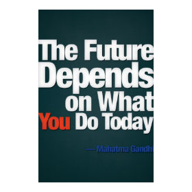 Action, - Gandhi (Large Template, editable) print