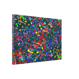 Splatter Paint Wrapped Canvas Prints | Zazzle