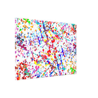 Paint Splatter Wrapped Canvas Prints | Zazzle
