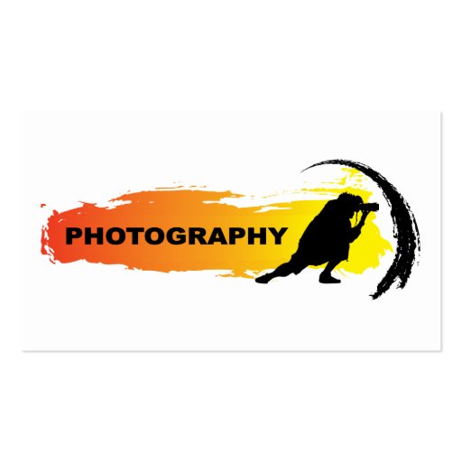 Action Photography Business Card Template (front side)