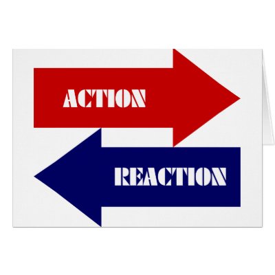 Action-Reaction Greeting Cards by thevibemerchants