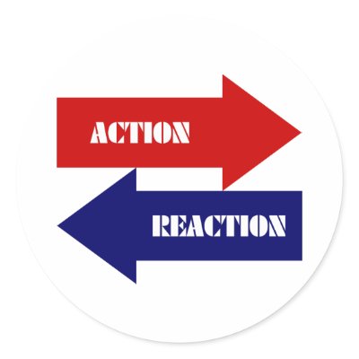 Action-Reaction Sticker by thevibemerchants
