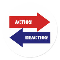 Action-Reaction stickers by thevibemerchants Action-Reaction stickers