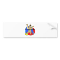 Action Sloth Colored Bumper Stickers