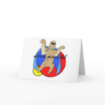 Action Sloth Colored Card