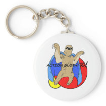Action Sloth Colored Key Chain