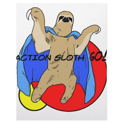 Action Sloth Colored Letterhead Design by Stellae