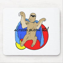 Action Sloth Colored Mouse Pad