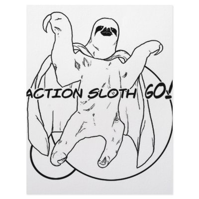 Action Sloth, Go! Personalized Letterhead by Stellae
