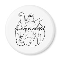 Action Sloth, Go! magnets by Stellae Action Sloth, Go! magnets