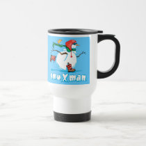 Action Snowman mugs by achristmastrail Action Snowman mugs