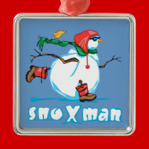 Action Snowman ornaments